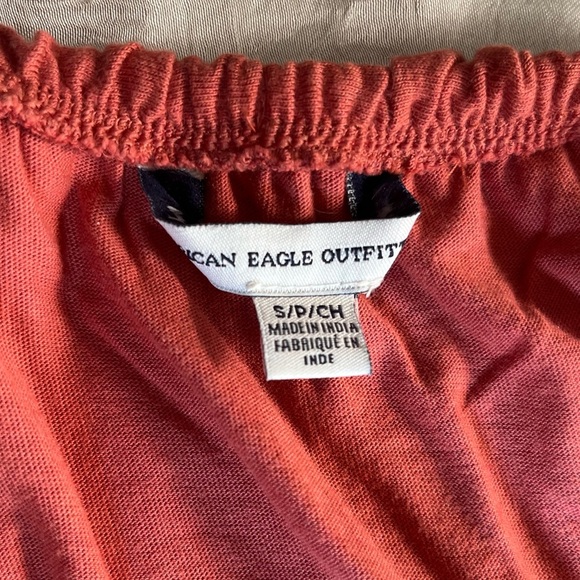 American Eagle Outfitters Coral Off-Shoulder Romper - Picture 5 of 7